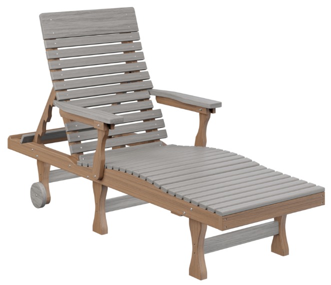 Berlin Gardens Casual-Back Chaise Lounge (Natural Finish)